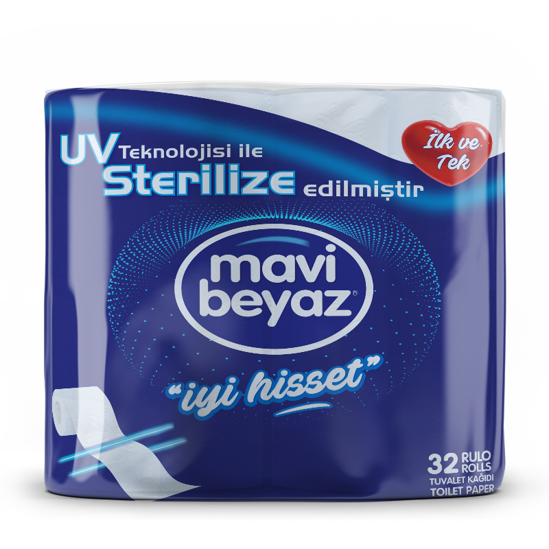 Mavibeyaz UV Sterilize Tuvalet Kağıdı